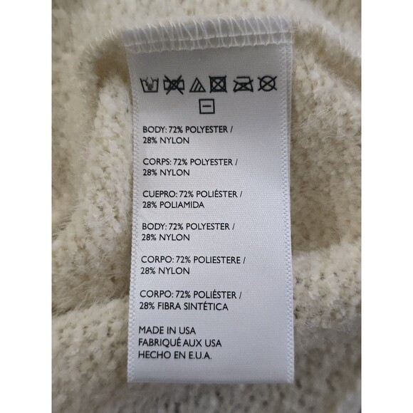 Urban Renewal Remnants Cropped Bell Sleeve Sweater Cream Textured Knit Small - Picture 8 of 10